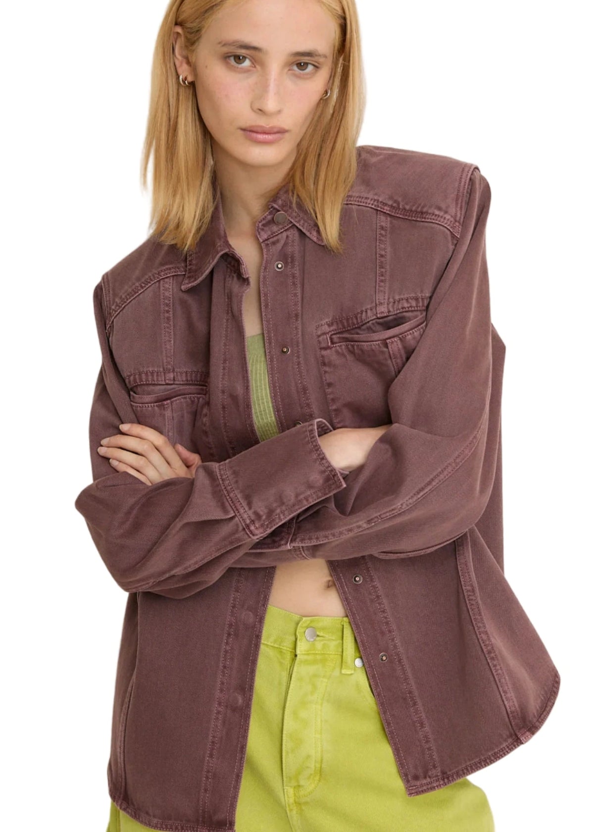 Nagnata // Vegetable Dye Utility Jacket / Bronzite Womens Nagnata 