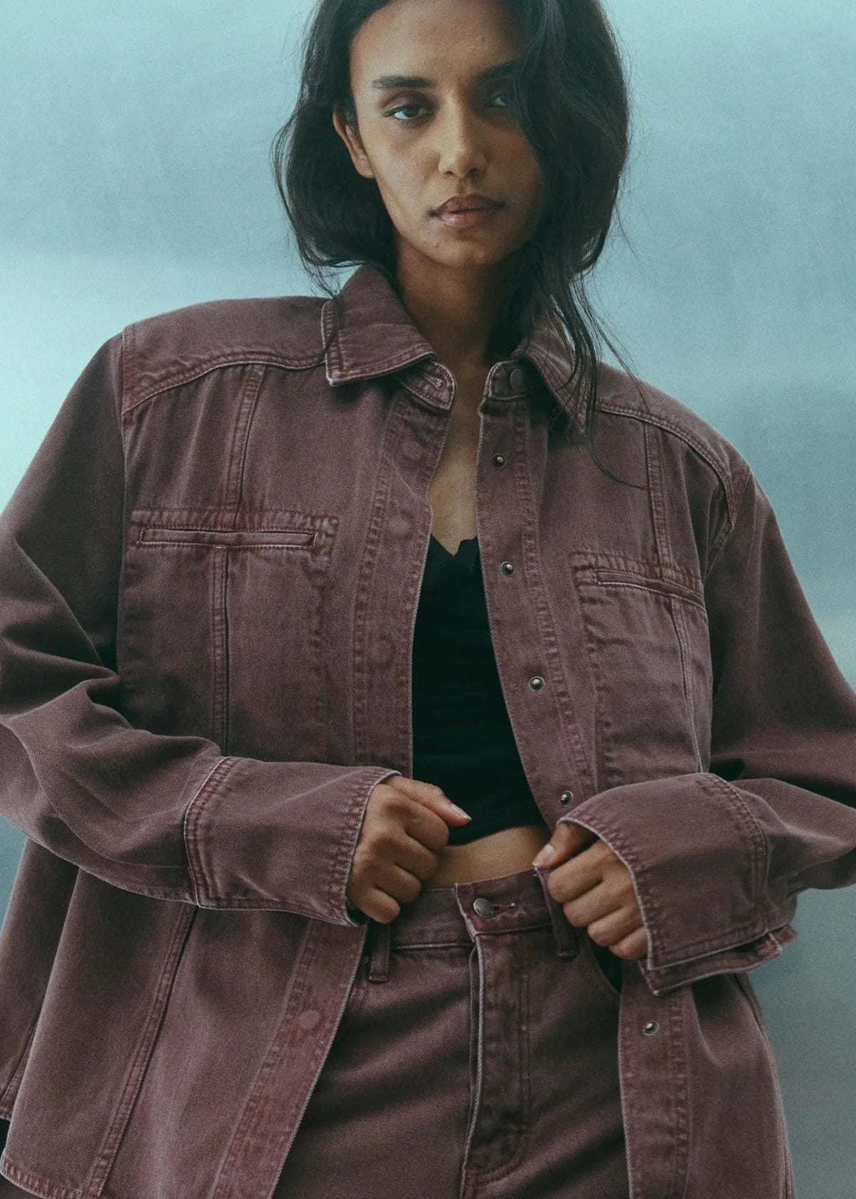 Nagnata // Vegetable Dye Utility Jacket / Bronzite Womens Nagnata 