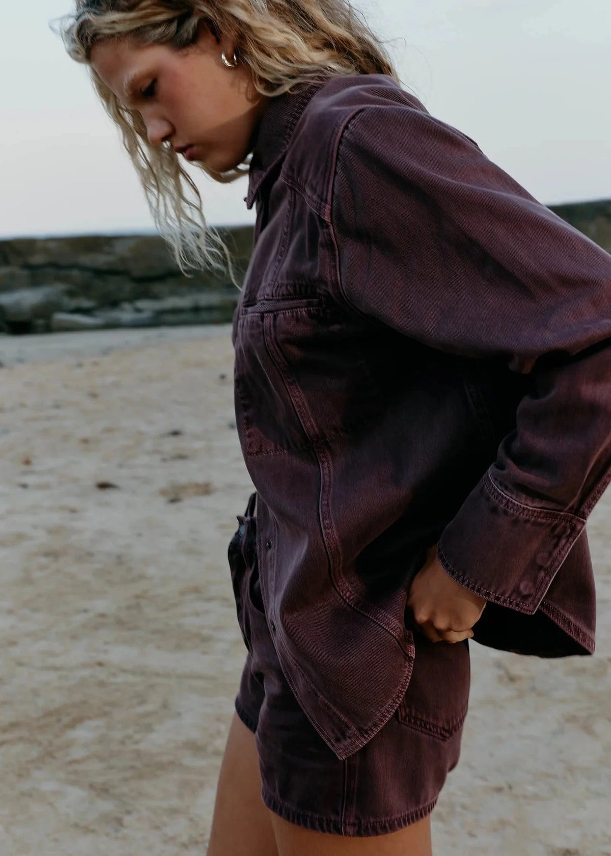 Nagnata // Vegetable Dye Utility Jacket / Bronzite Womens Nagnata 
