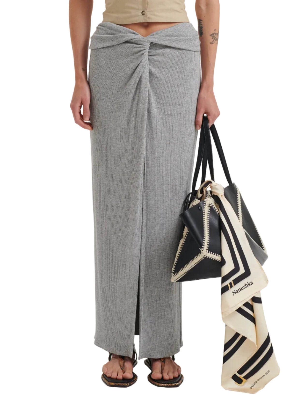 Nanushka // Carlene Skirt / Grey Melange Womens Nanushka 