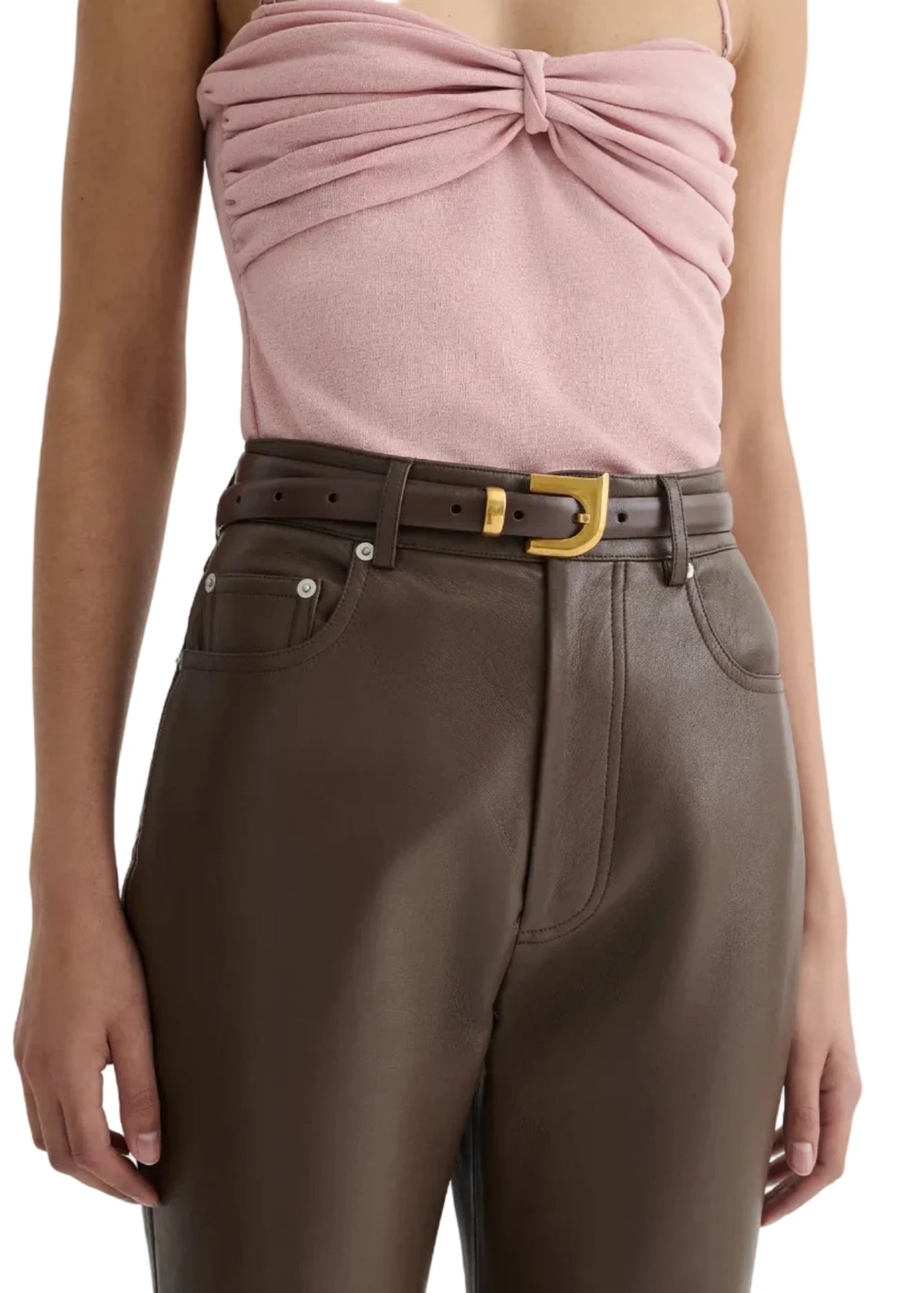 Nanushka // Darbie Belt / Dark Brown Womens Nanushka 
