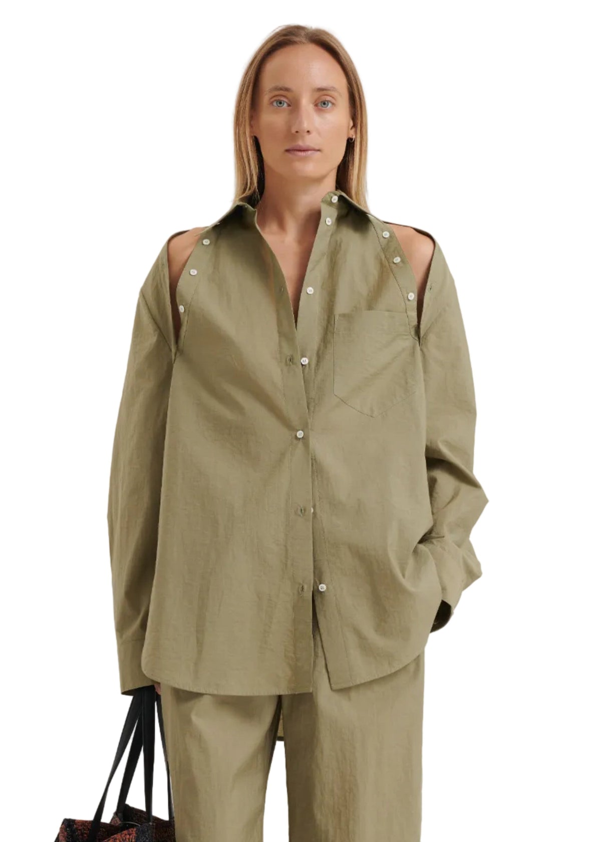 Nanushka // Nananda Blouse / Moss Womens Nanushka 