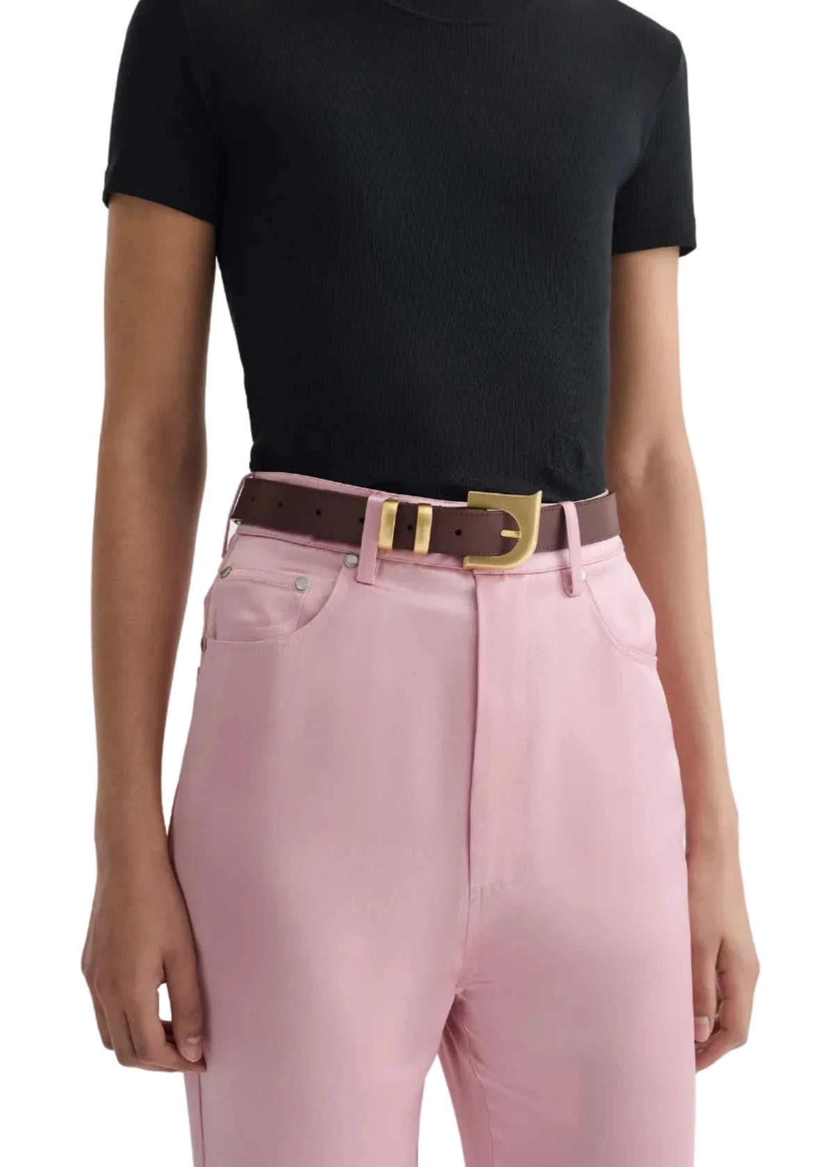 Nanushka // Ryker Belt / Dark Brown Womens Nanushka 
