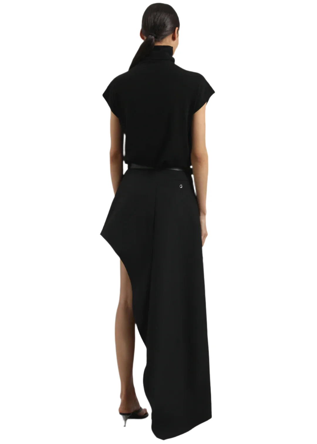 One Leg Tailored Skirt / Black Womens Coperni 