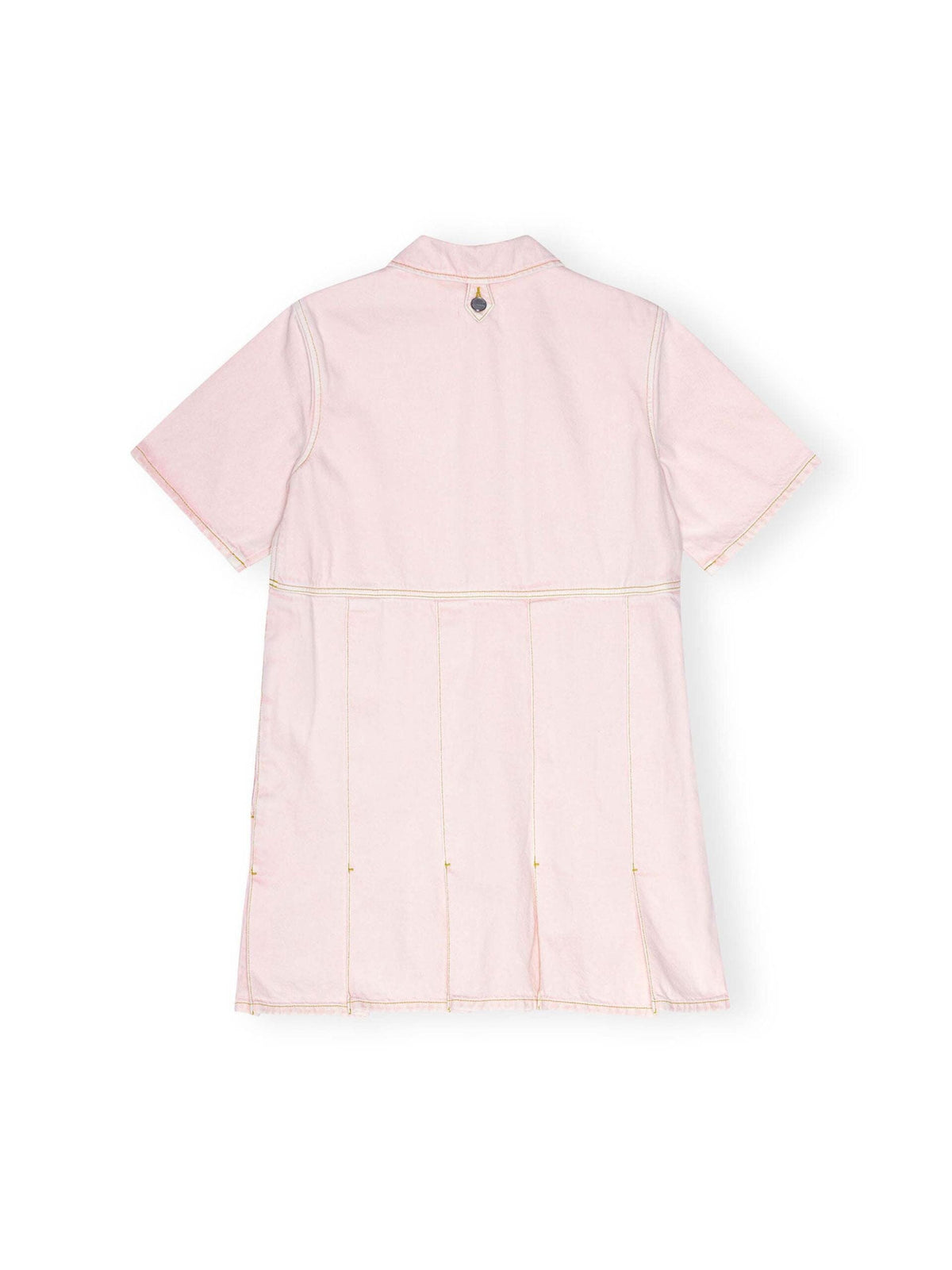 Overdyed Denim Mini Dress / Chalk Pink Womens GANNI 