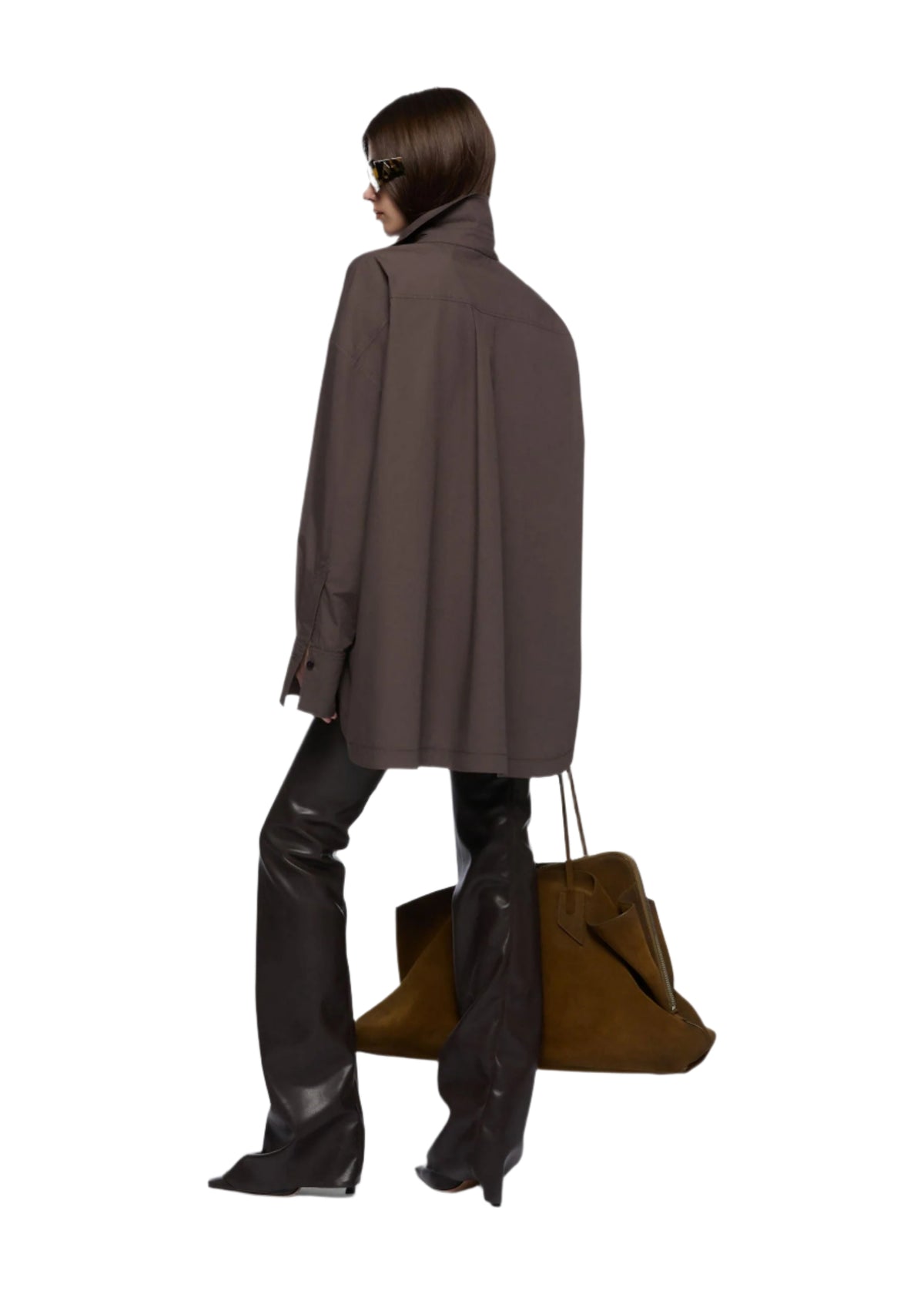 Popeline Shirt / Dark Brown Womens The Attico 