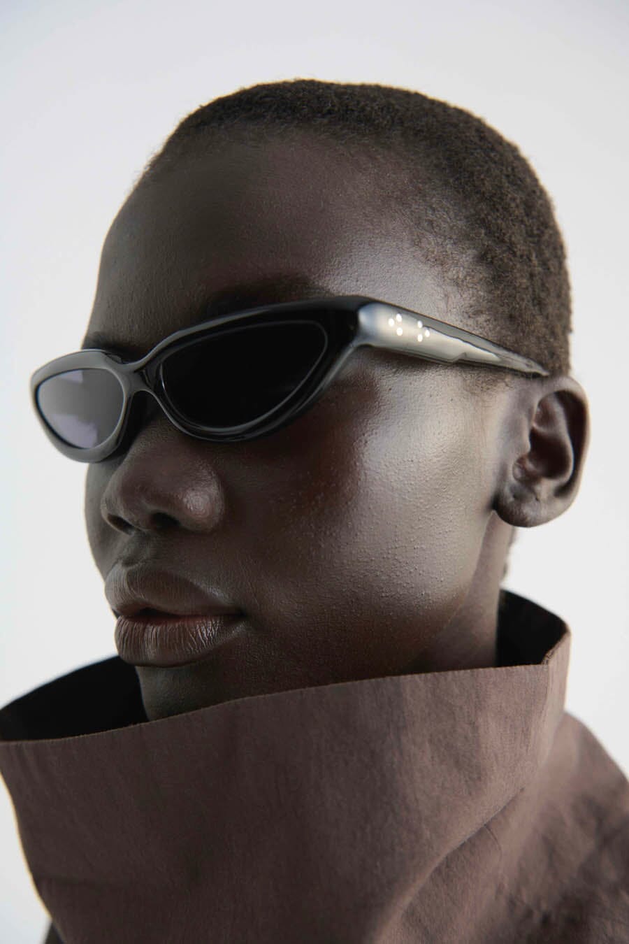 Port Tanger // Fanna Sunglasses / Black Acetate & Black Lens Womens Port Tanger 