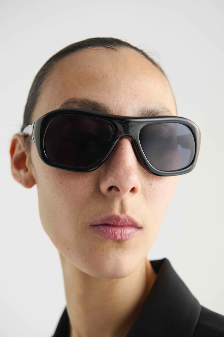 Port Tanger // Gray Sunglasses / Black Acetate & Black Lens Womens Port Tanger 