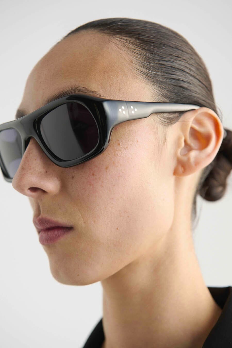 Port Tanger // Gray Sunglasses / Black Acetate & Black Lens Womens Port Tanger 