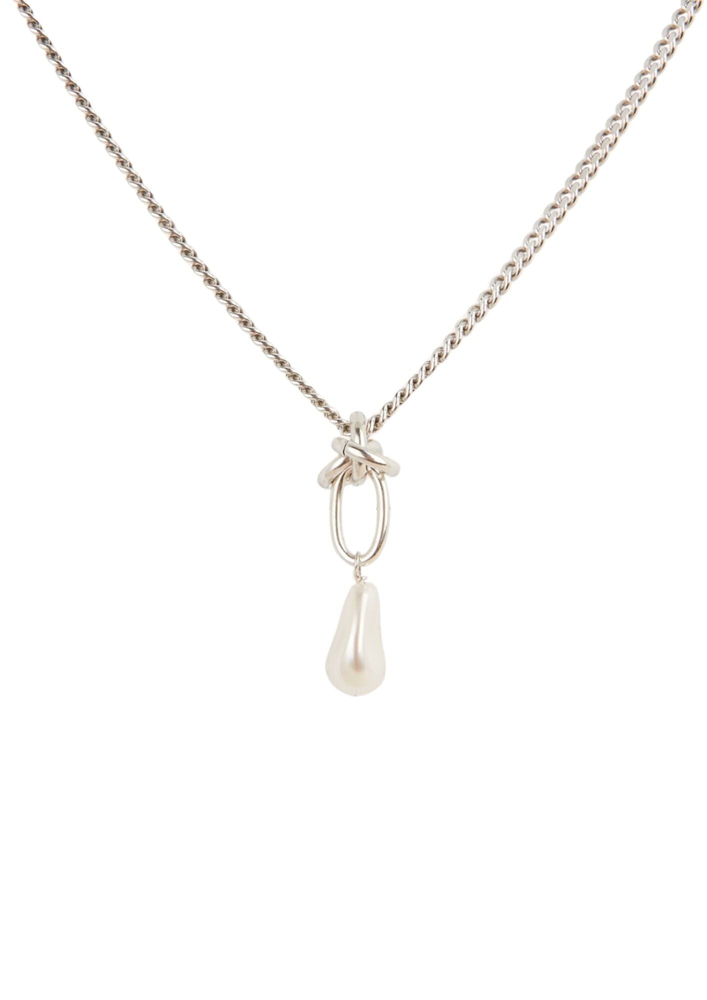 Rain Drop Man Necklace / White & Silver Womens Isabel Marant 