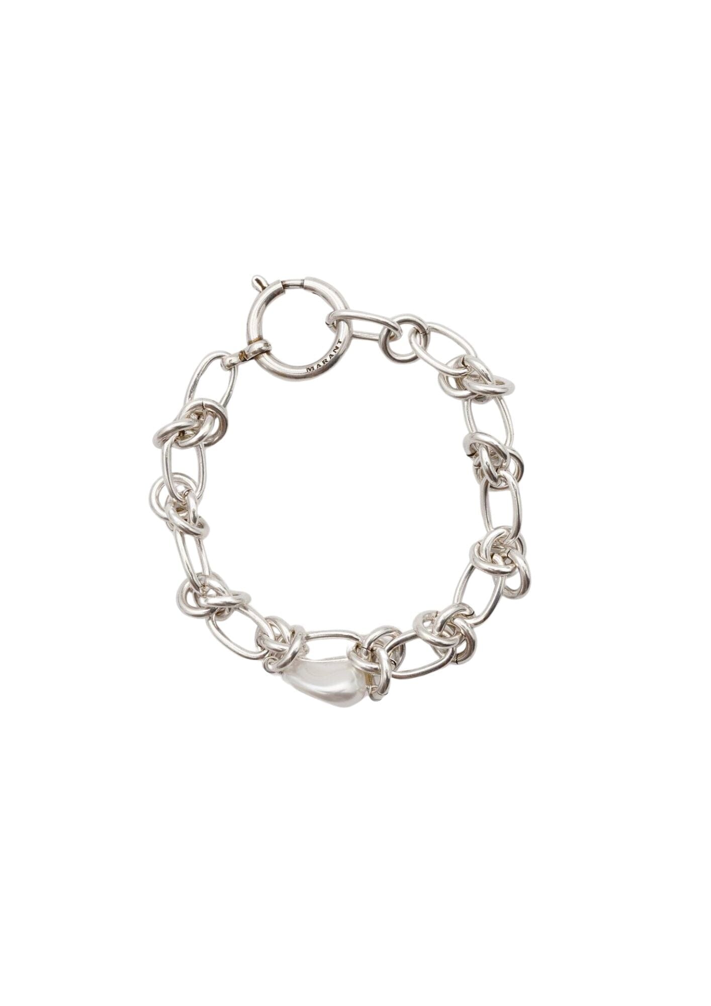 Raindrop Man Bracelet / White & Silver Womens Isabel Marant 