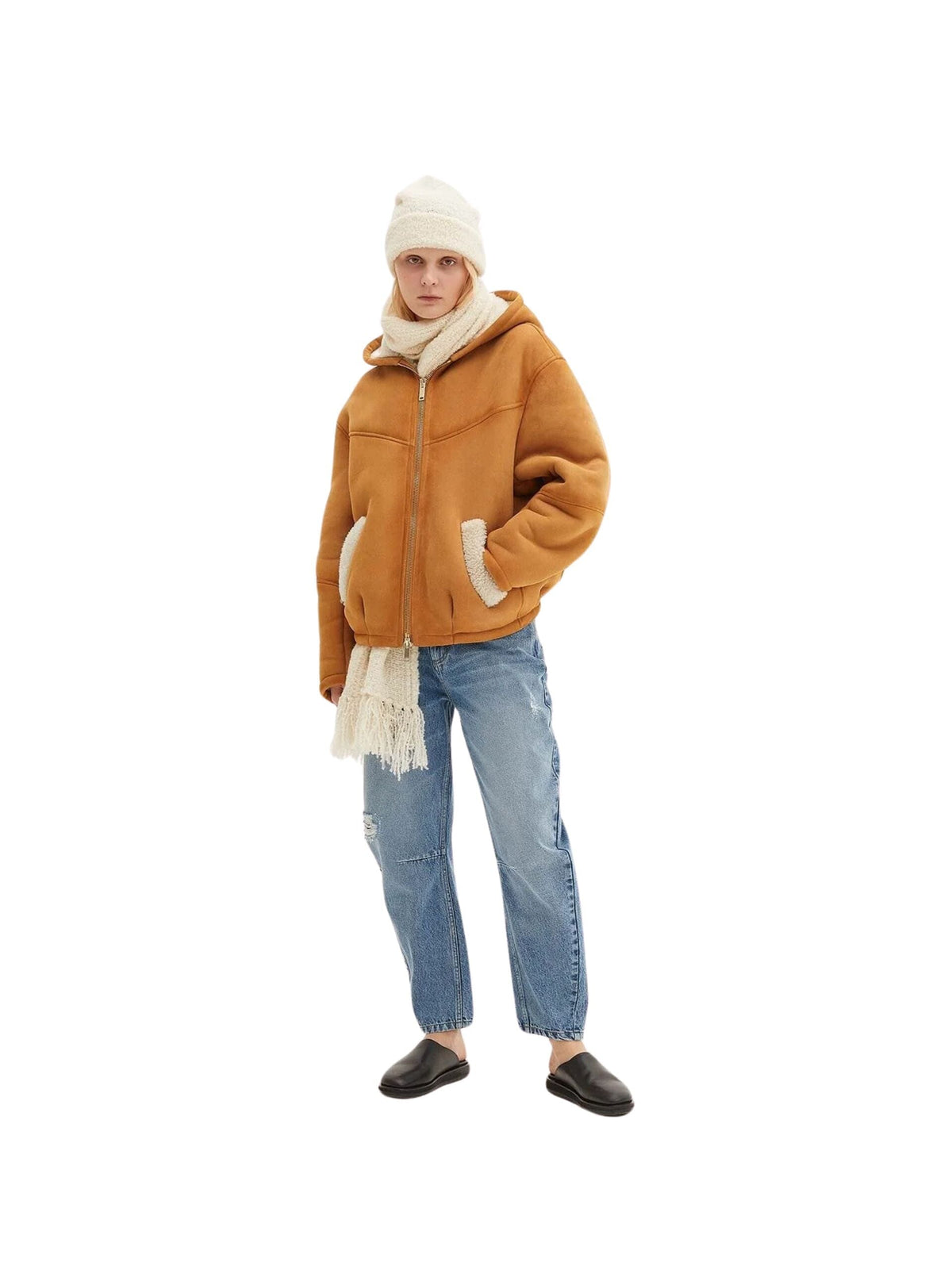 Shearling Hoodie / Honey Womens HALFBOY 