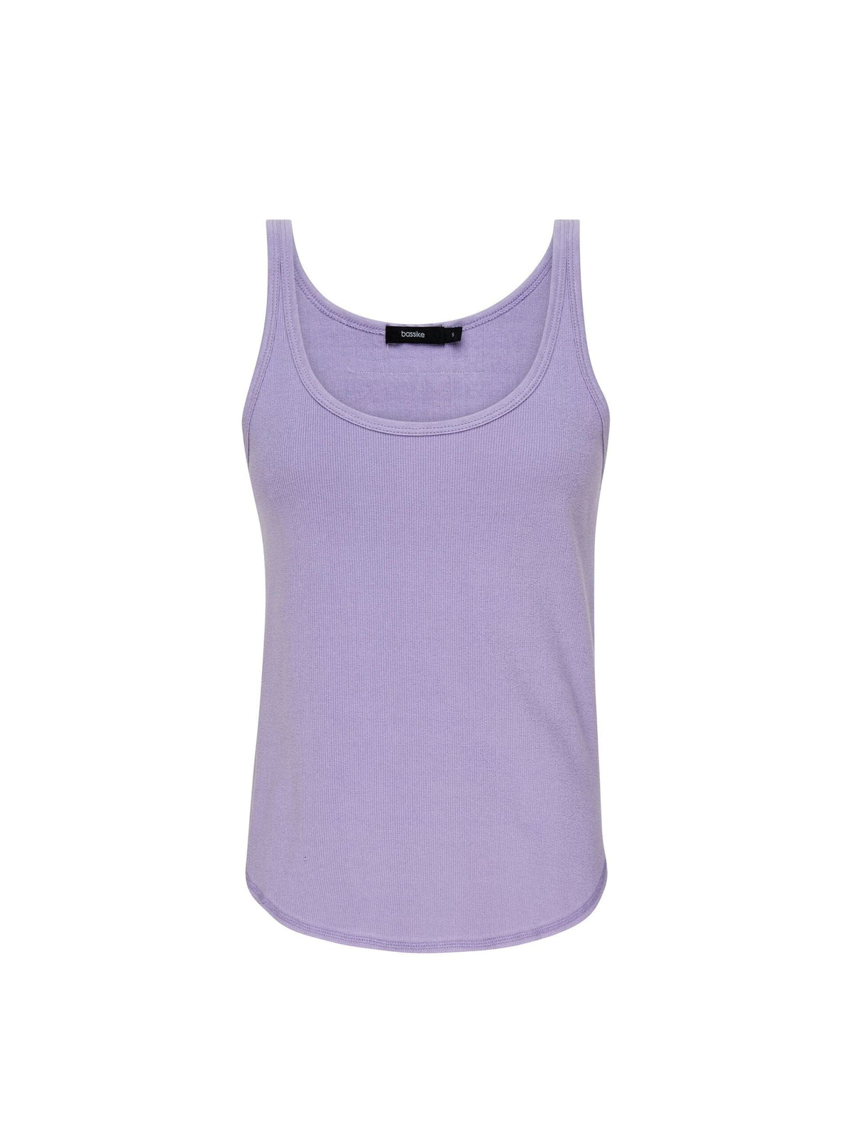 Slim Scoop Rib Tank / Faded Lavender Womens Bassike 