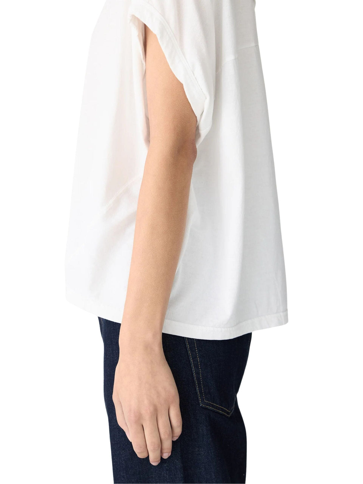 Slouch Circle Tank / White Womens Bassike 