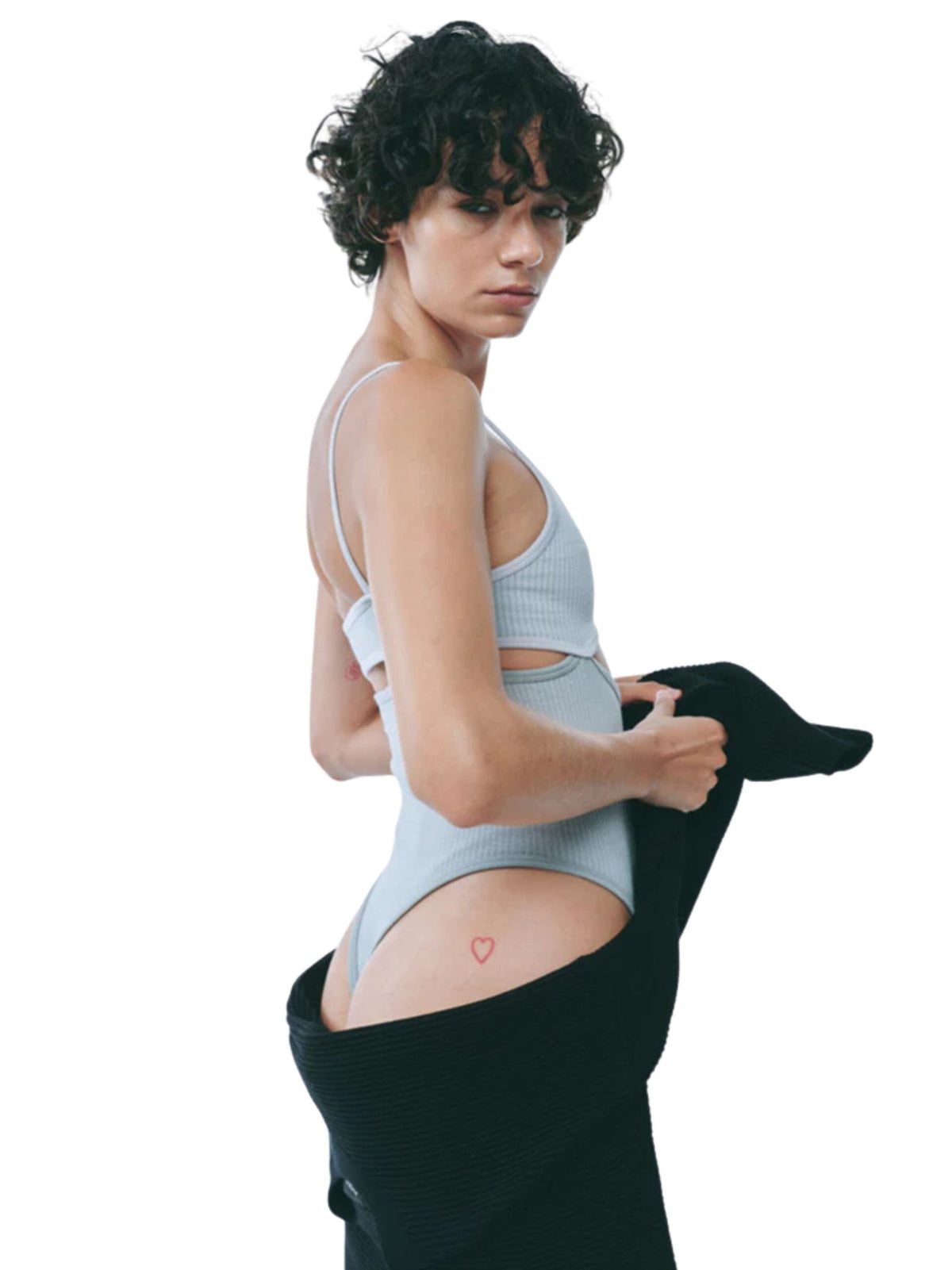 Splice Bodysuit / Silver Womens Nagnata 