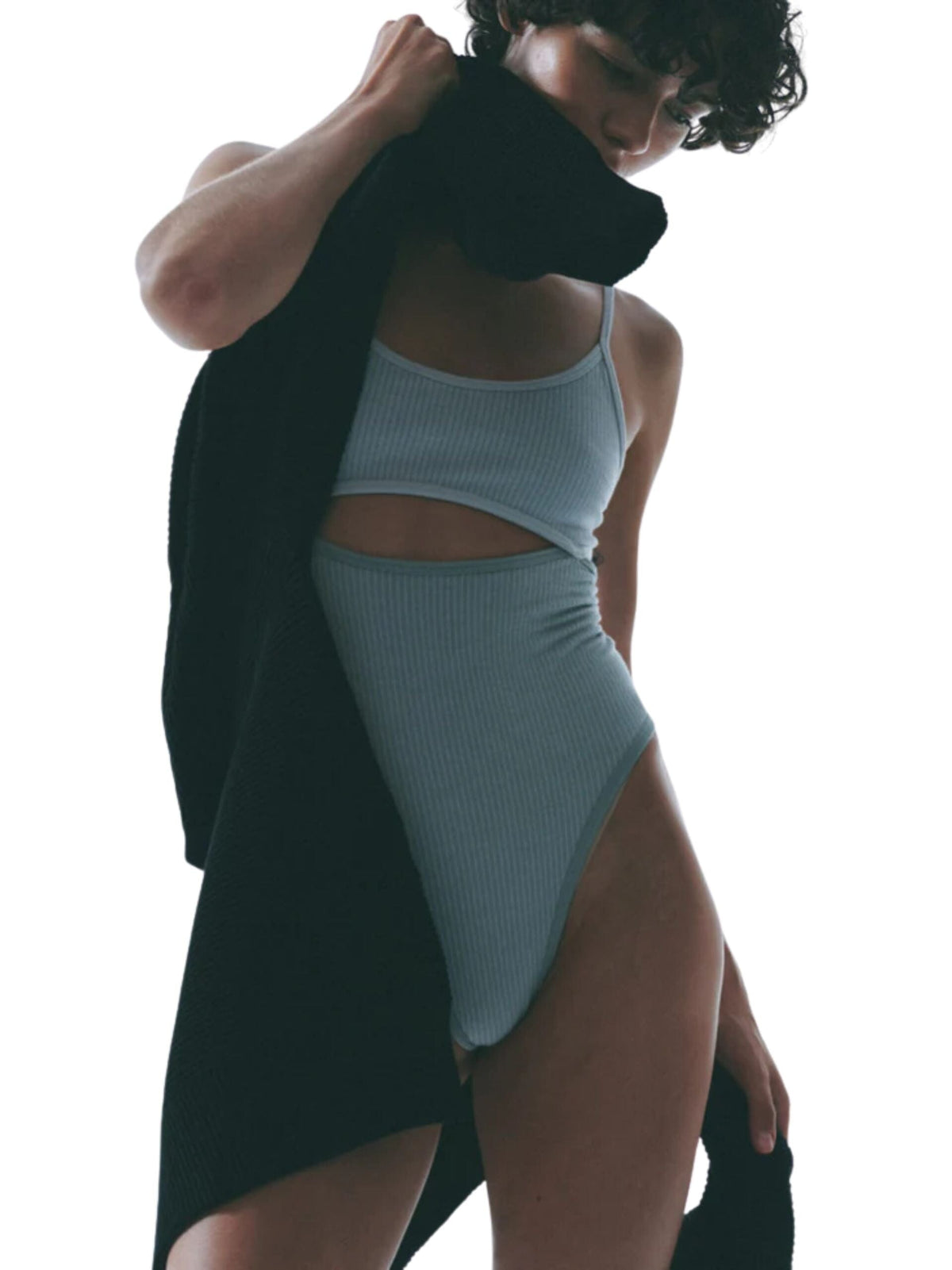 Splice Bodysuit / Silver Womens Nagnata 
