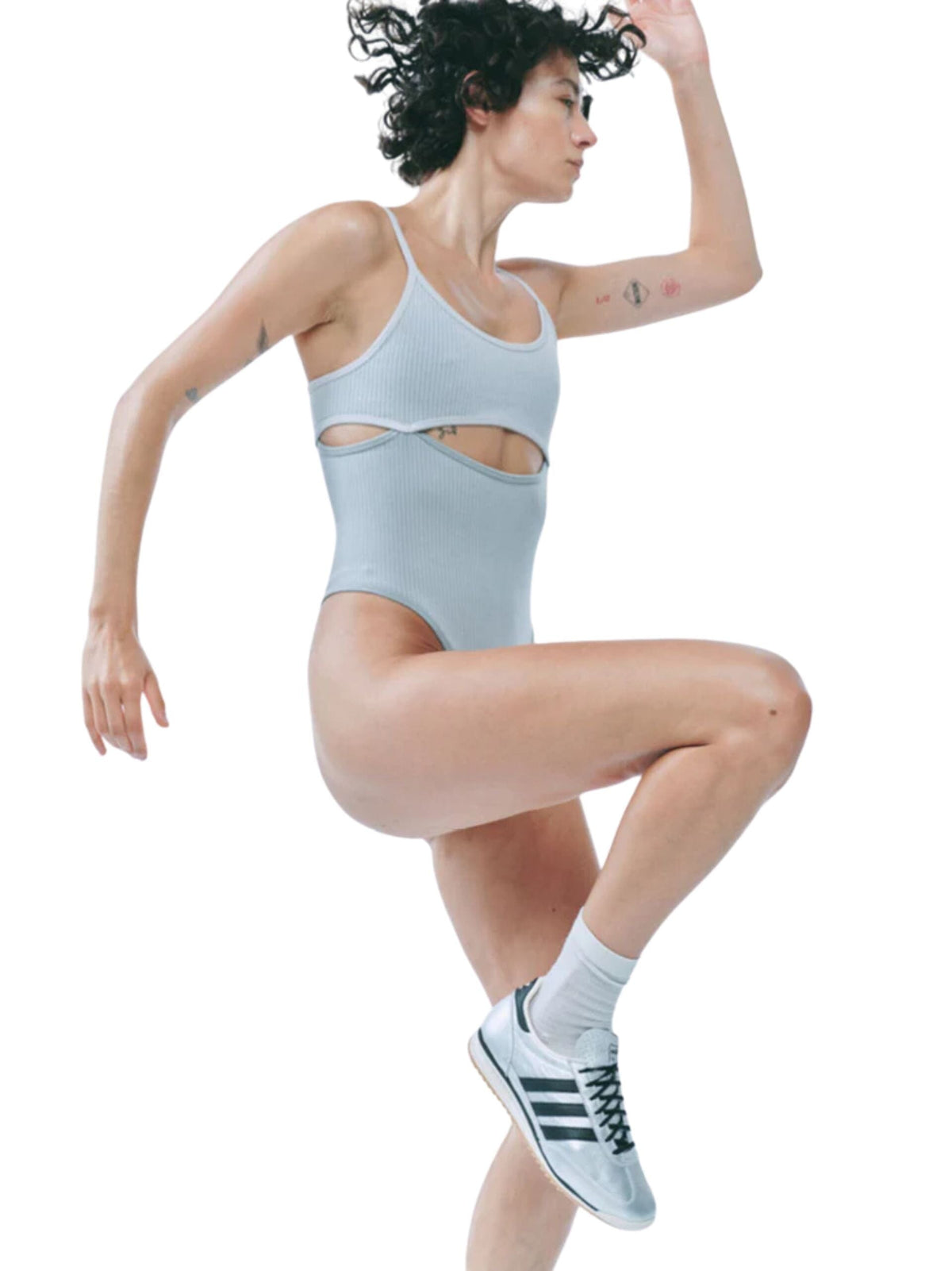 Splice Bodysuit / Silver Womens Nagnata 