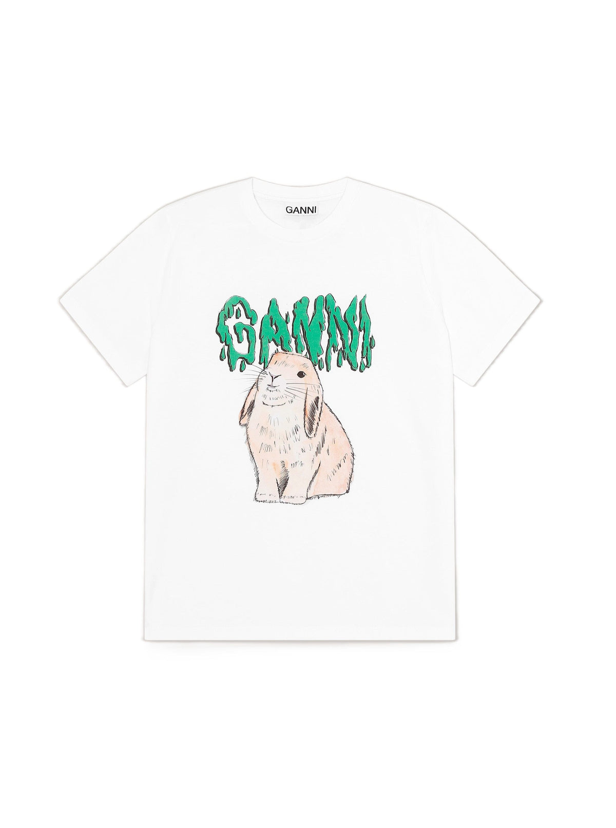 T - Shirt Bunny / Bright White Womens GANNI 