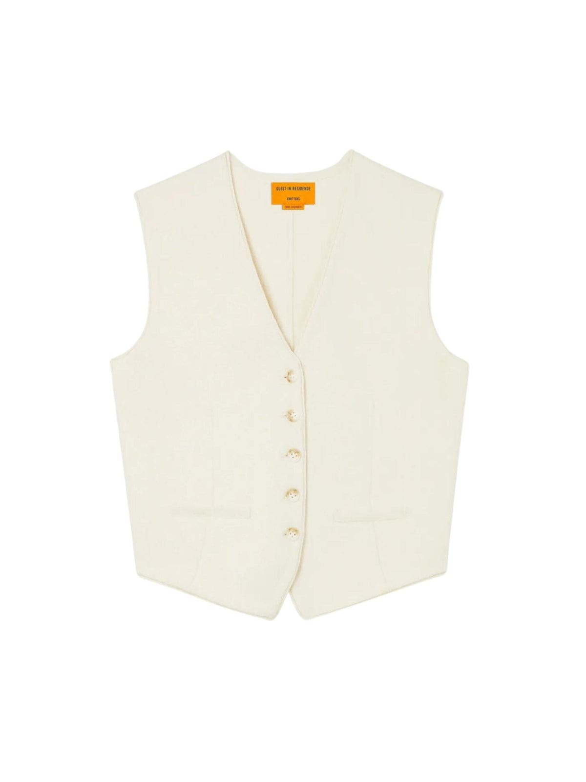 Tailored Vest / Cream Womens Guest In Residence 