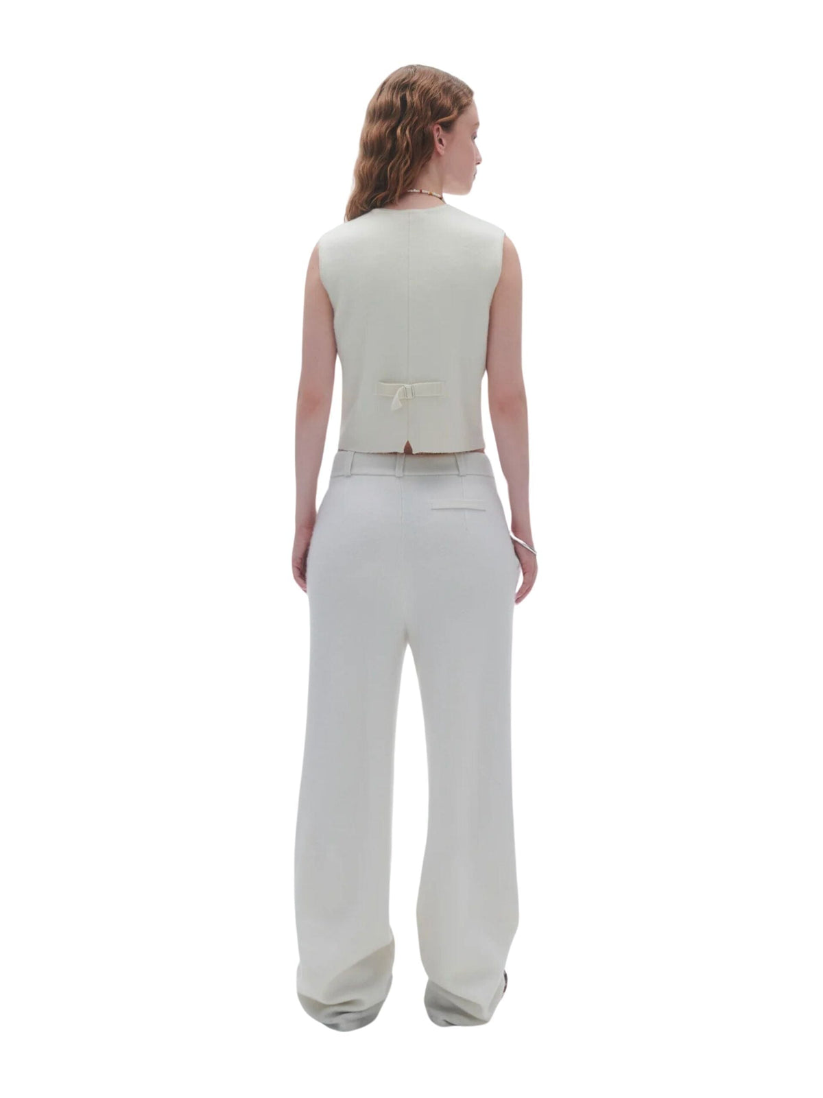 Tailored Vest / Cream Womens Guest In Residence 