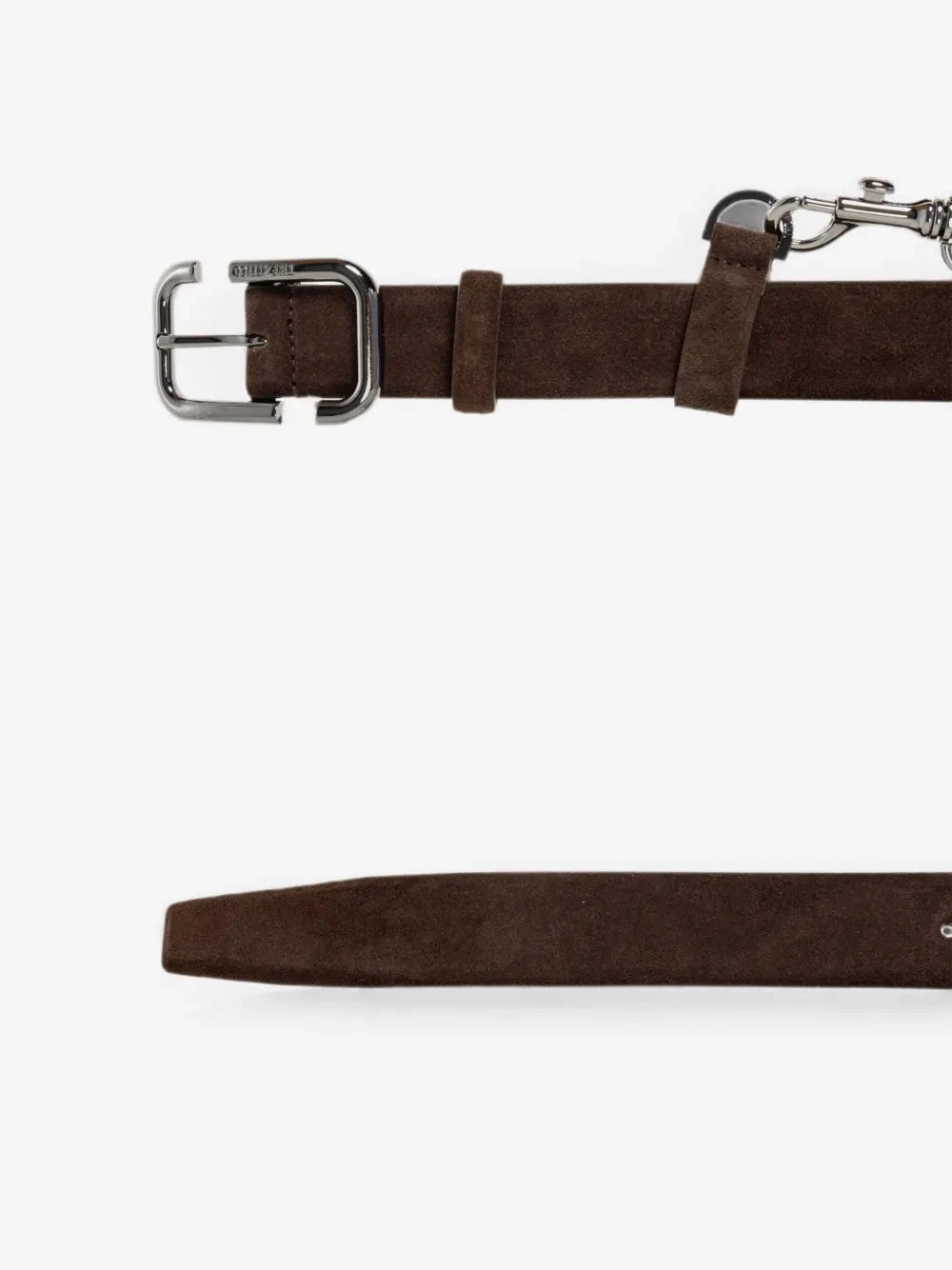 The Attico // Belt Suede / Dark Brown Womens The Attico 