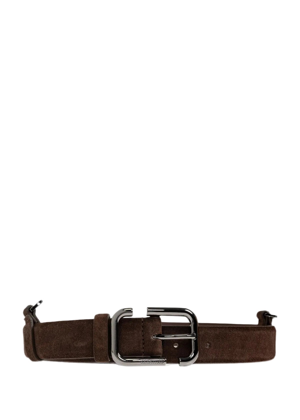 The Attico // Belt Suede / Dark Brown Womens The Attico 
