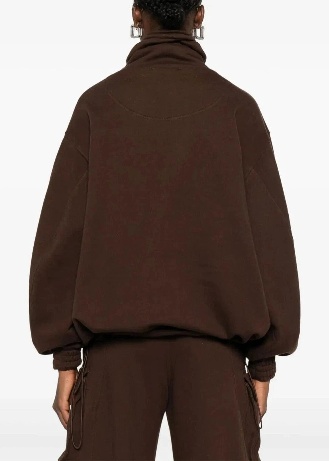 The Attico // Blouson Double American Fleece / Dark Brown Womens The Attico 
