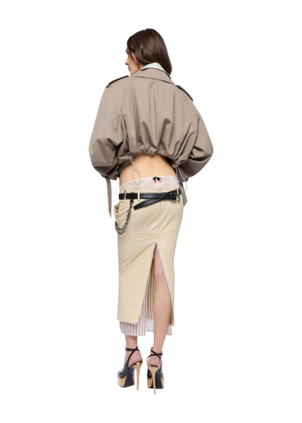 The Attico // Blouson Trench Gabardine / Toupe Grey Womens The Attico 