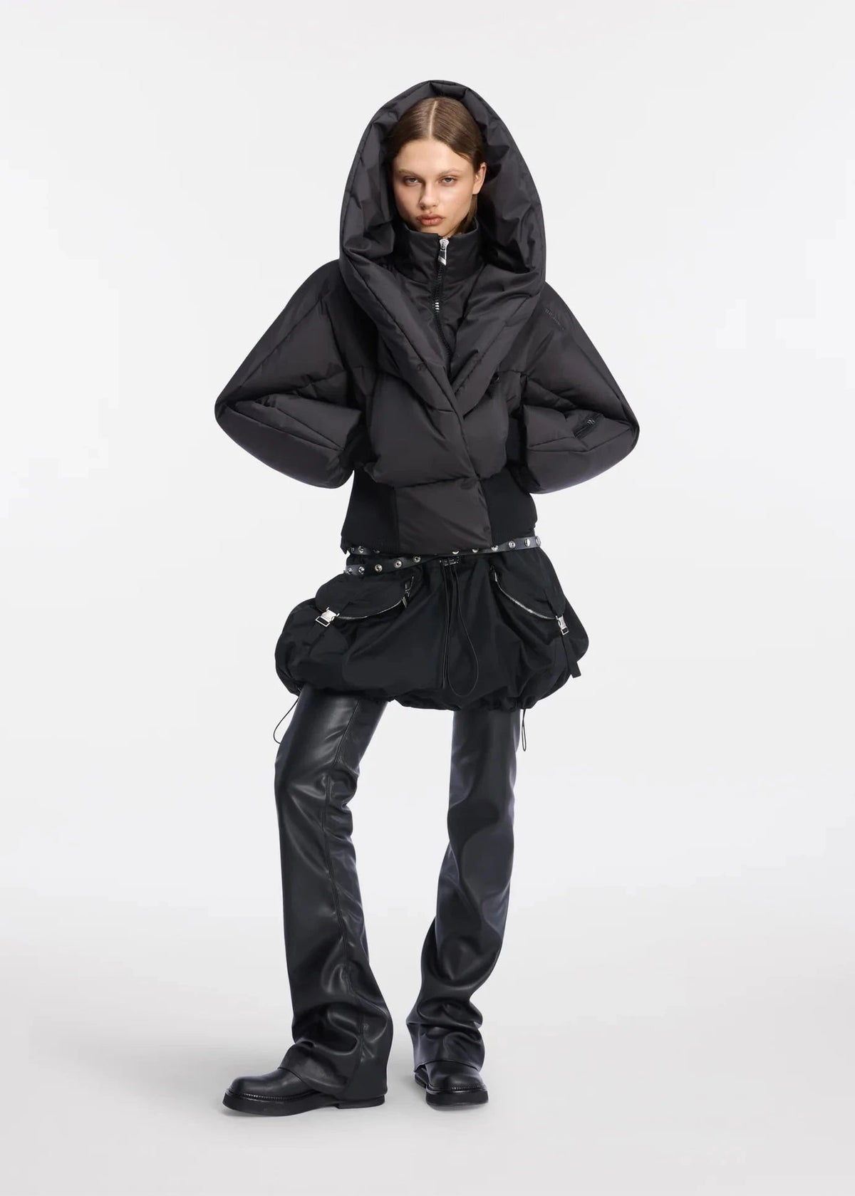 The Attico // Bomber Cotton Nylon / Black Womens The Attico 