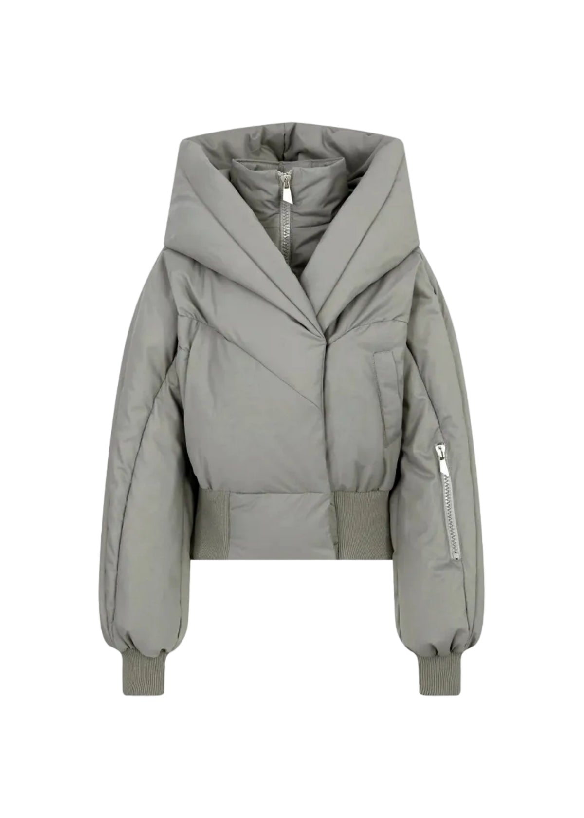 The Attico // Bomber Cotton Nylon / Taupe Grey Womens The Attico 