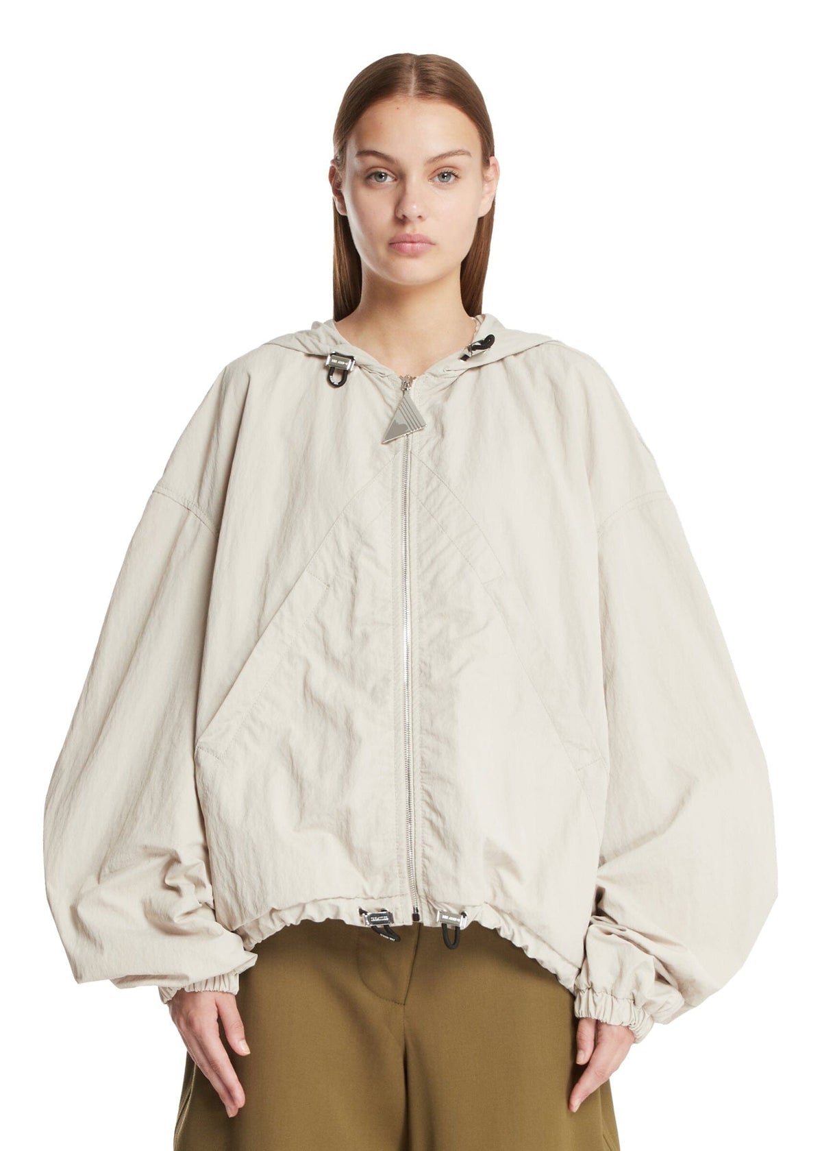 The Attico // Bomber Crispy Nylon / Ice Womens The Attico 