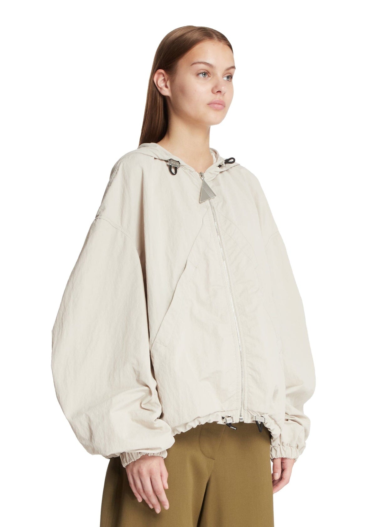 The Attico // Bomber Crispy Nylon / Ice Womens The Attico 