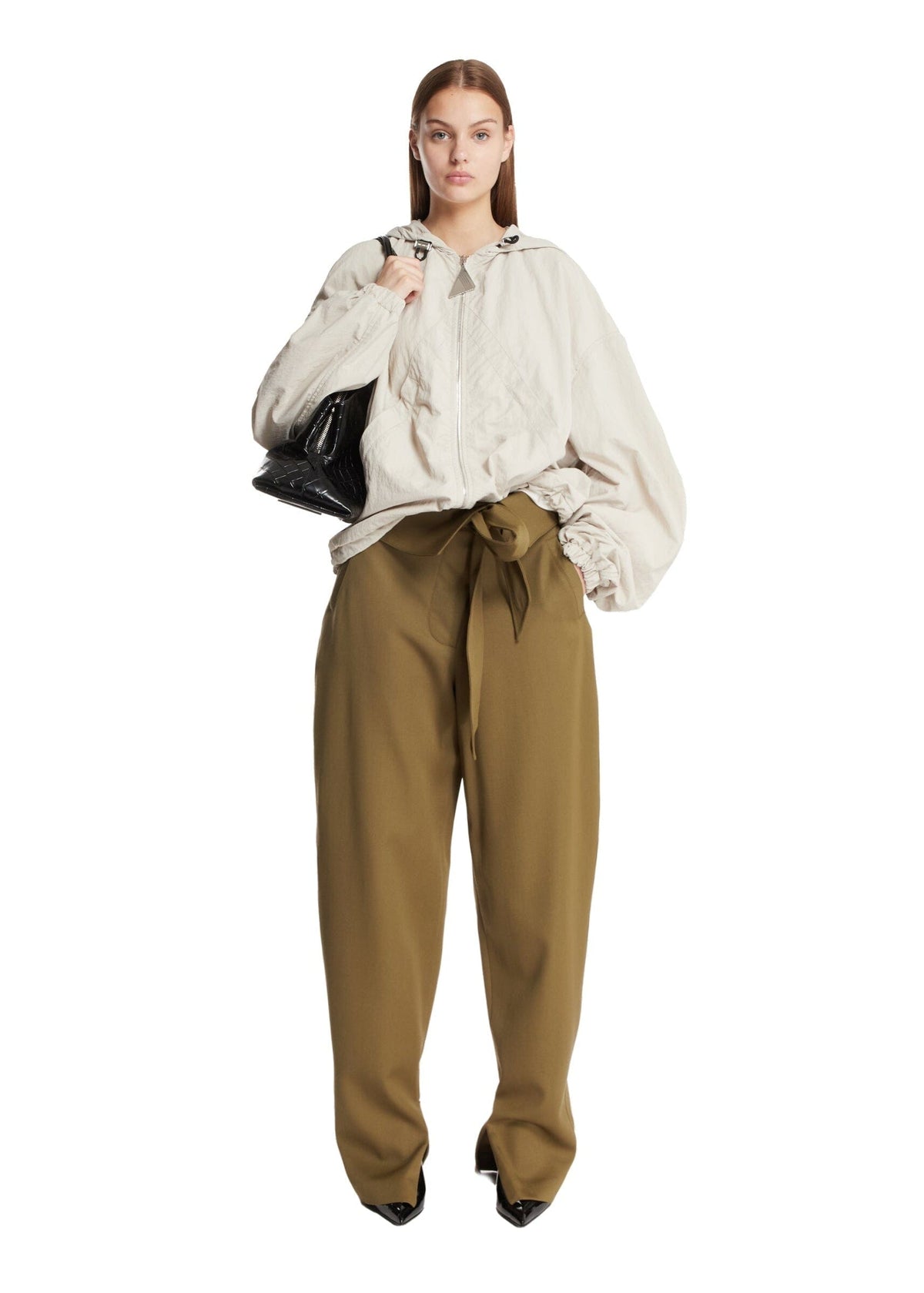 The Attico // Bomber Crispy Nylon / Ice Womens The Attico 