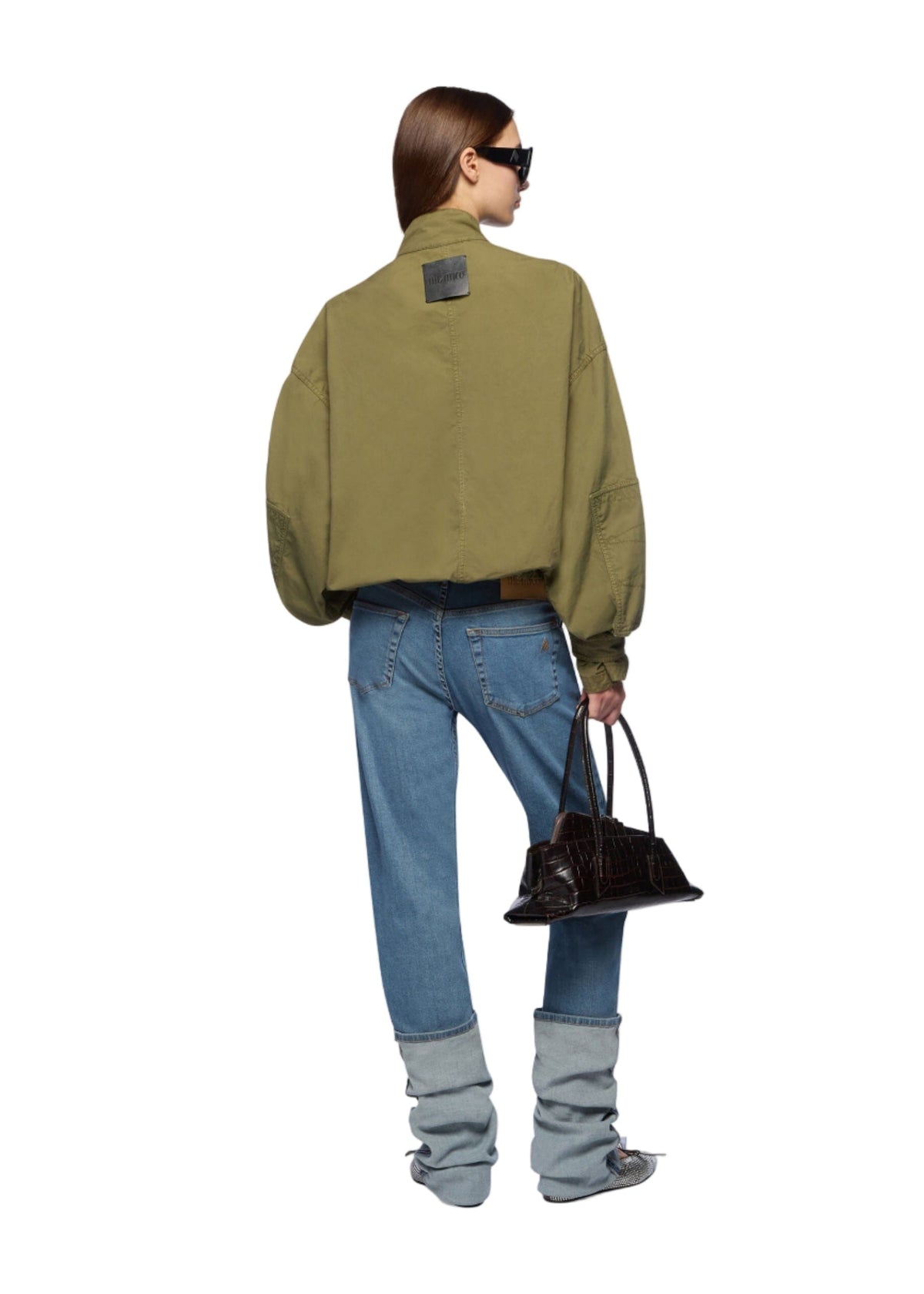 The Attico // Bomber Overdyed Canvas / Military Green Womens The Attico 