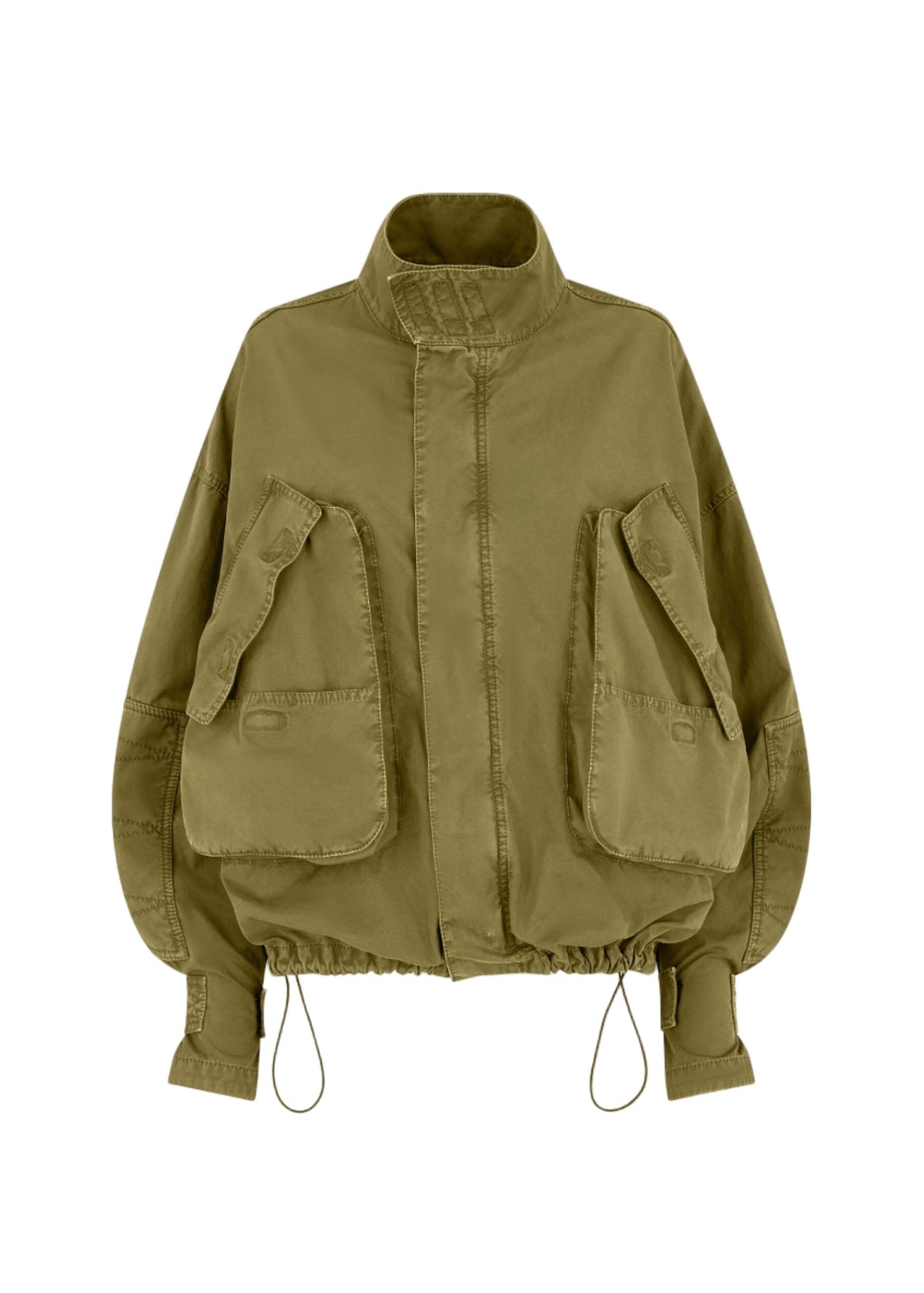 The Attico // Bomber Overdyed Canvas / Military Green Womens The Attico 
