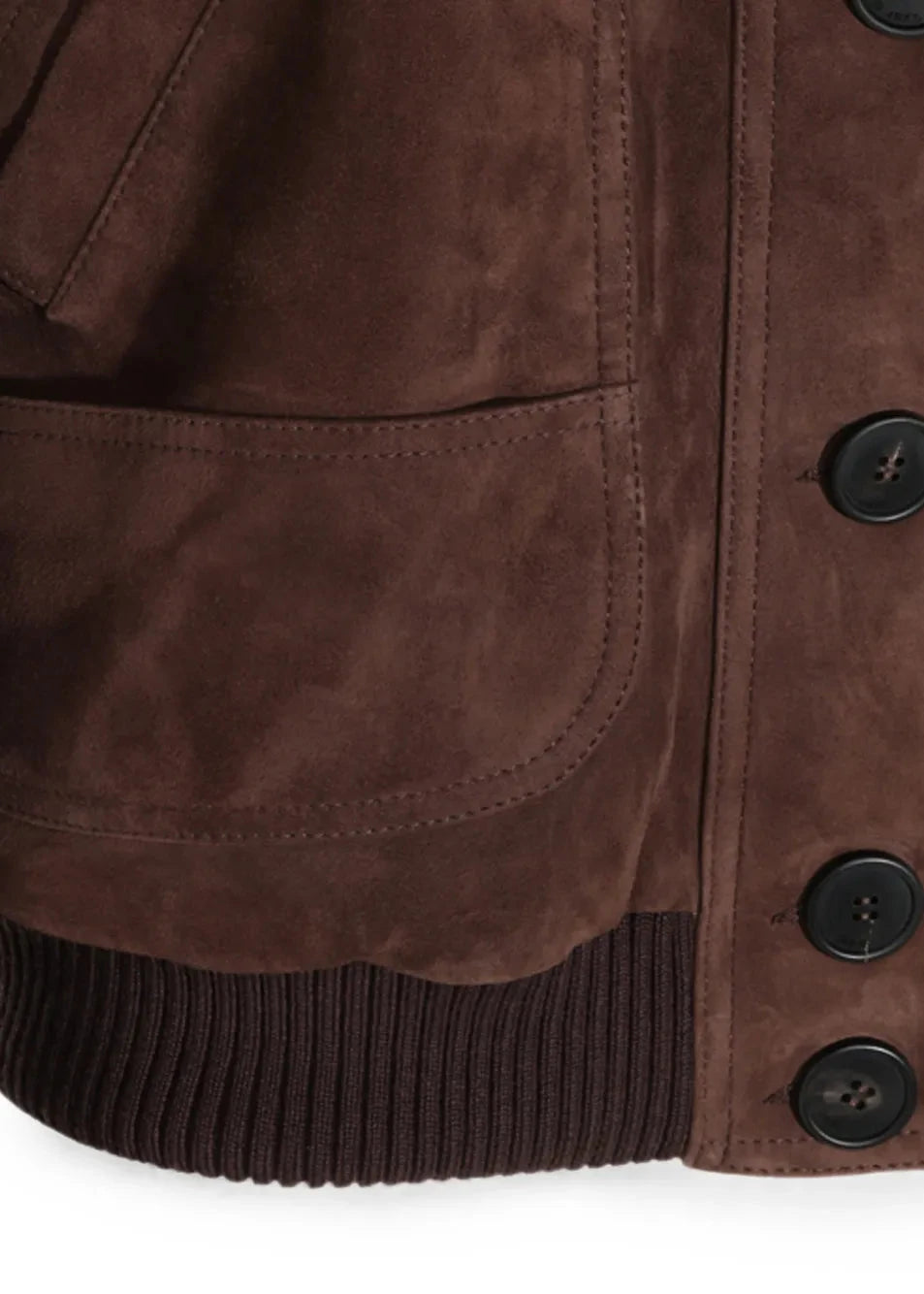 The Attico // Bomber Suede / Dark Brown Womens The Attico 