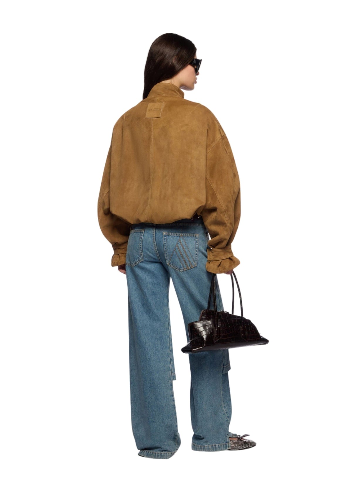 The Attico // Bomber Suede Leather / Sand Womens The Attico 