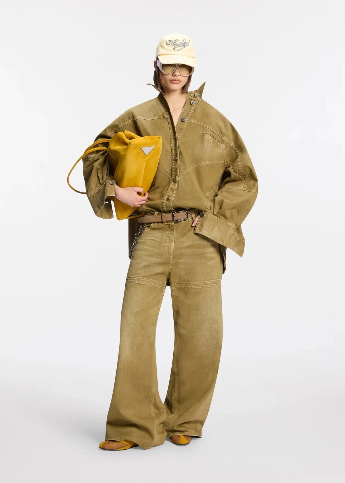 The Attico // Bomber Washed Denim / Brush Green Womens The Attico 
