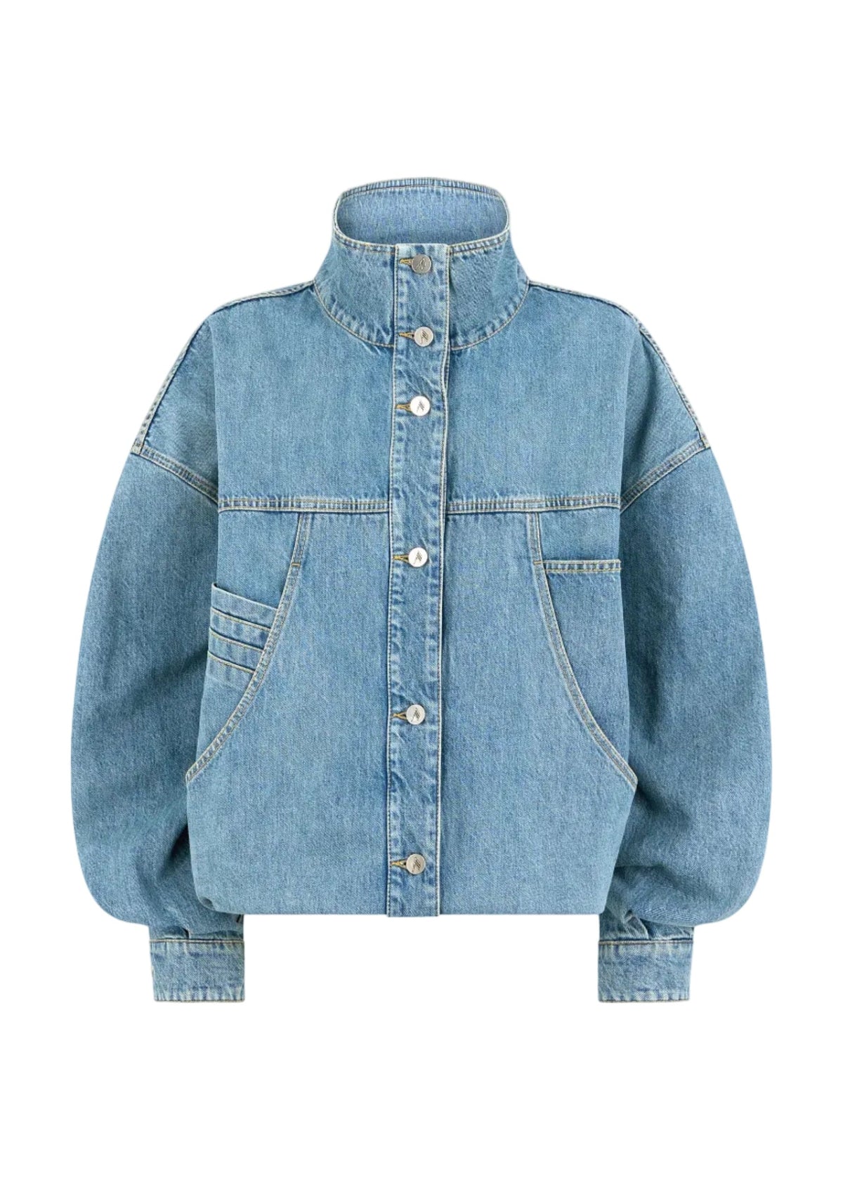 The Attico // Bomber Washed Denim / Sky Blue Womens The Attico 