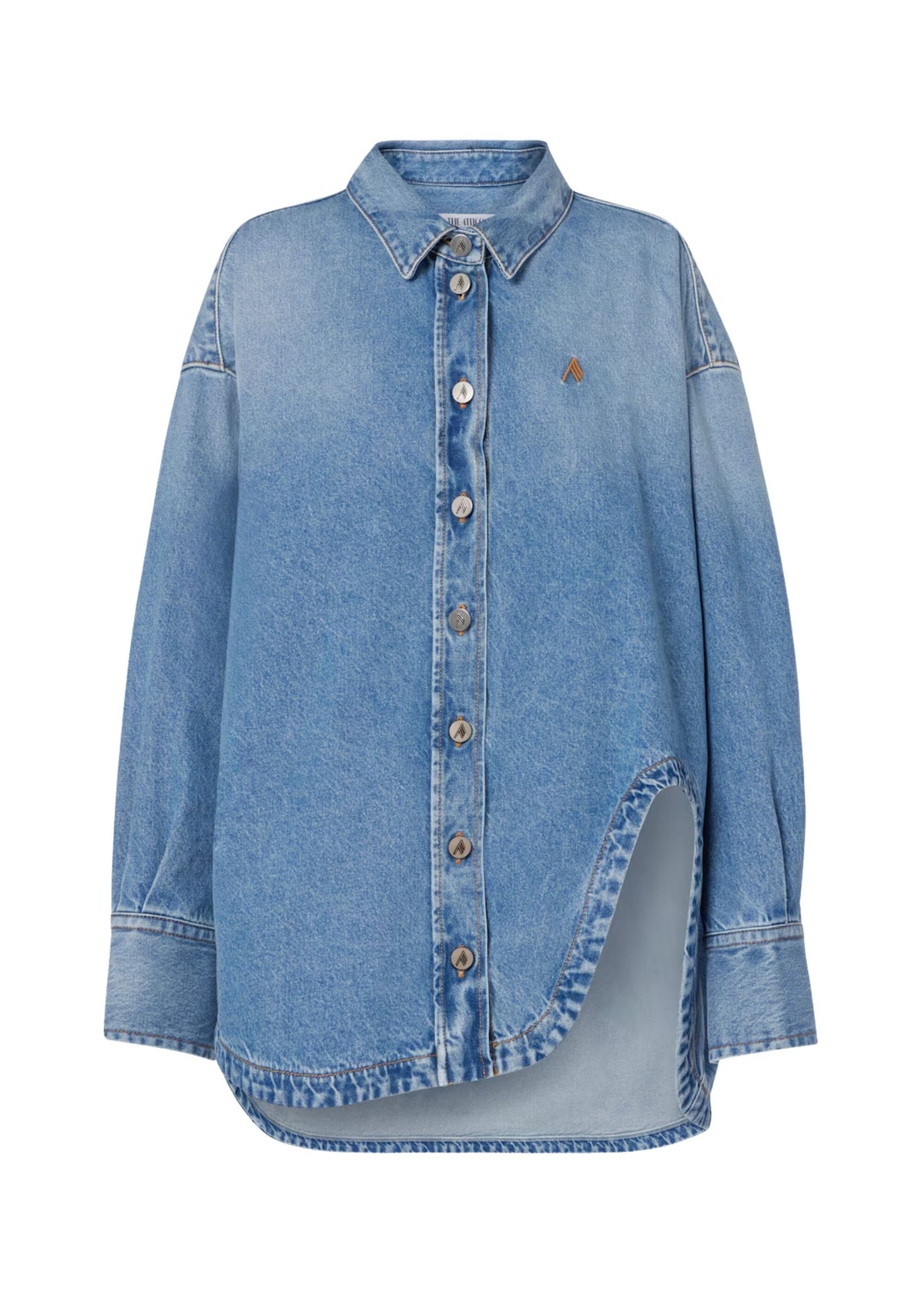The Attico // Bomber Washed Denim / Sky Blue Womens The Attico 