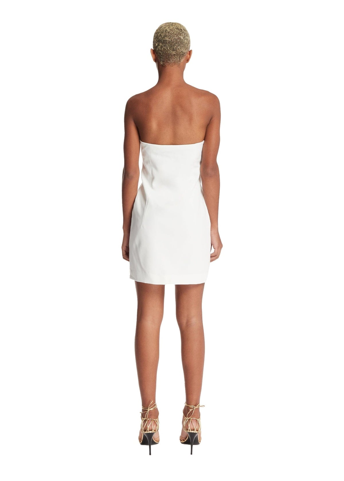 The Attico // Cady Embroidered Mesh Mini Dress / White Womens The Attico 