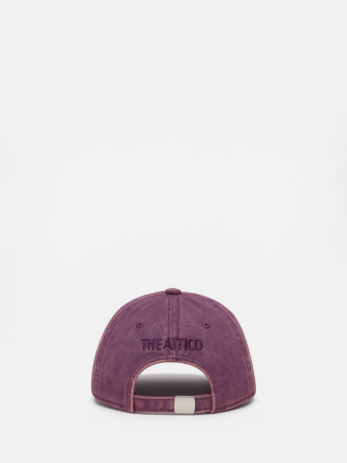 The Attico // Cap Canvas Embroidered Logo / Dark Mauve Womens The Attico 