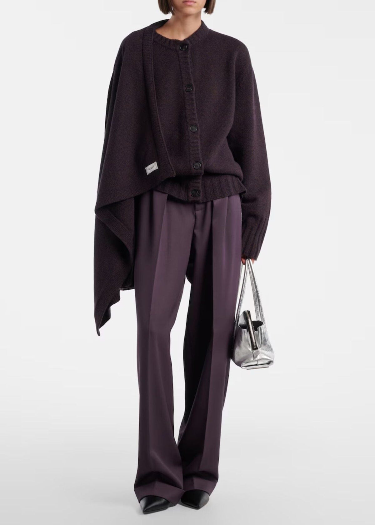 The Attico // Cardigan Wool Cashmere / Brown Shades Womens The Attico 