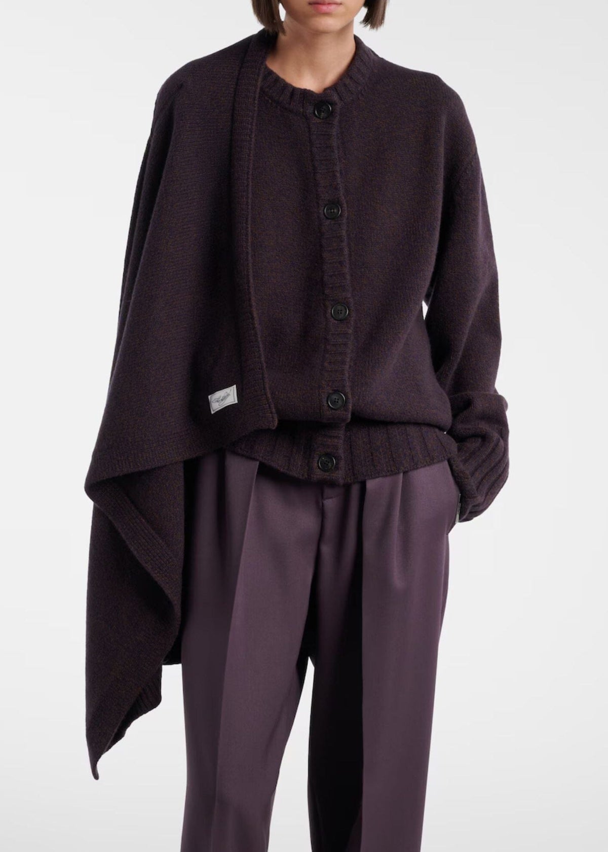 The Attico // Cardigan Wool Cashmere / Brown Shades Womens The Attico 