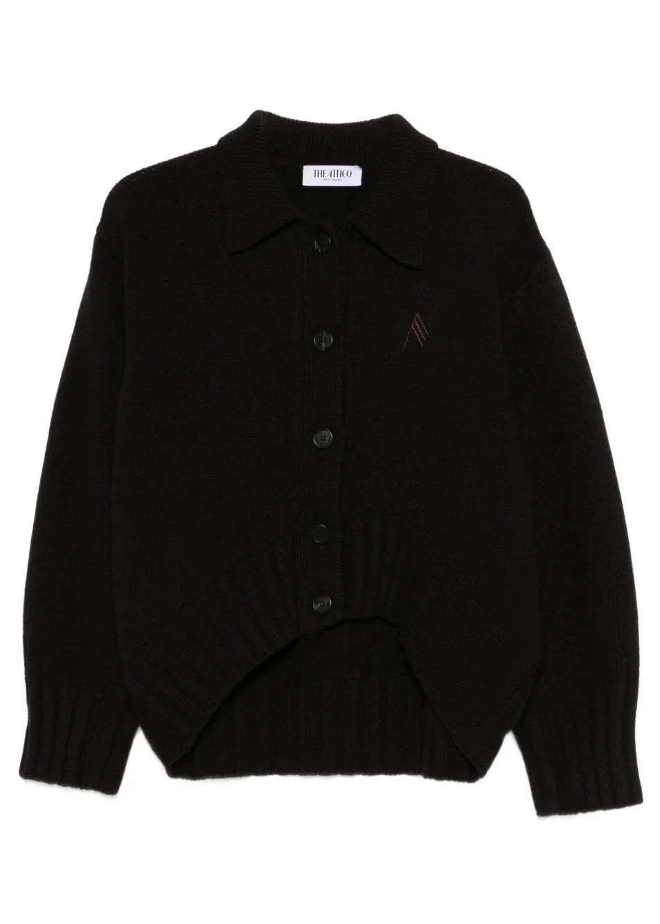 The Attico // Cardigan Wool Cashmere / Dark Brown Womens The Attico 