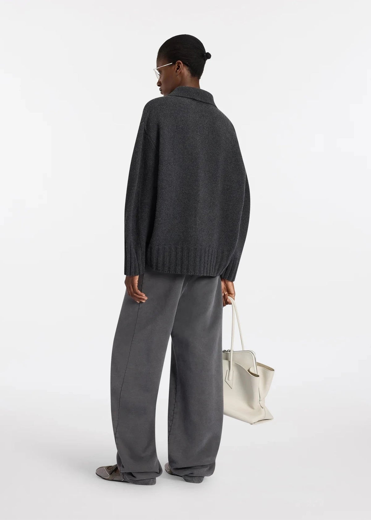 The Attico // Cardigan Wool Cashmere / Dark Grey Womens The Attico 