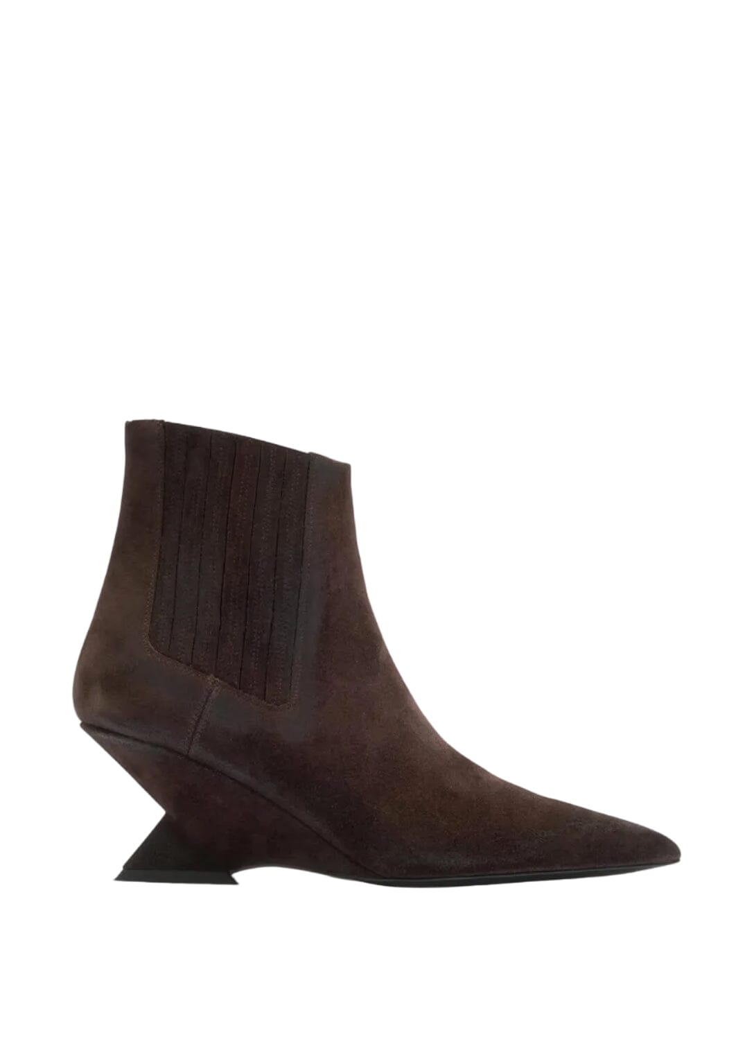 The Attico // Cheope Ankle Boot 65mm Suede Brushed / Dark Brown Womens The Attico 