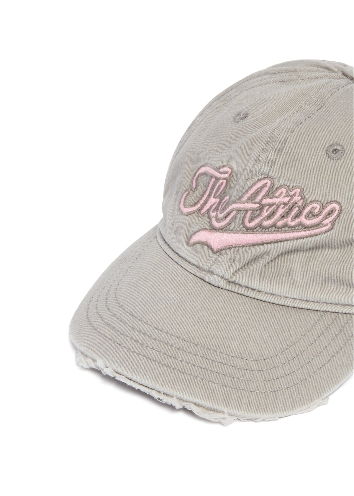 The Attico // Embroidered Canvas Cap / Grey Womens The Attico 