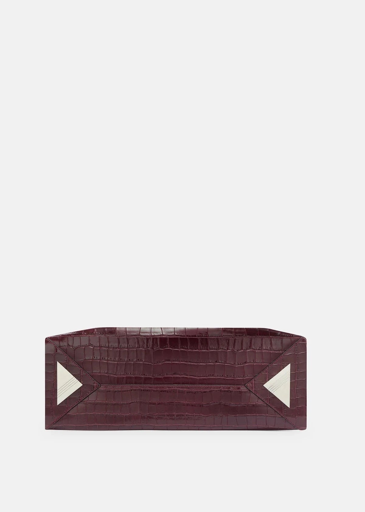 The Attico // "La Passeggiata Medium" Top Crocodile Printed Leather / Faded Bordeaux Womens The Attico 