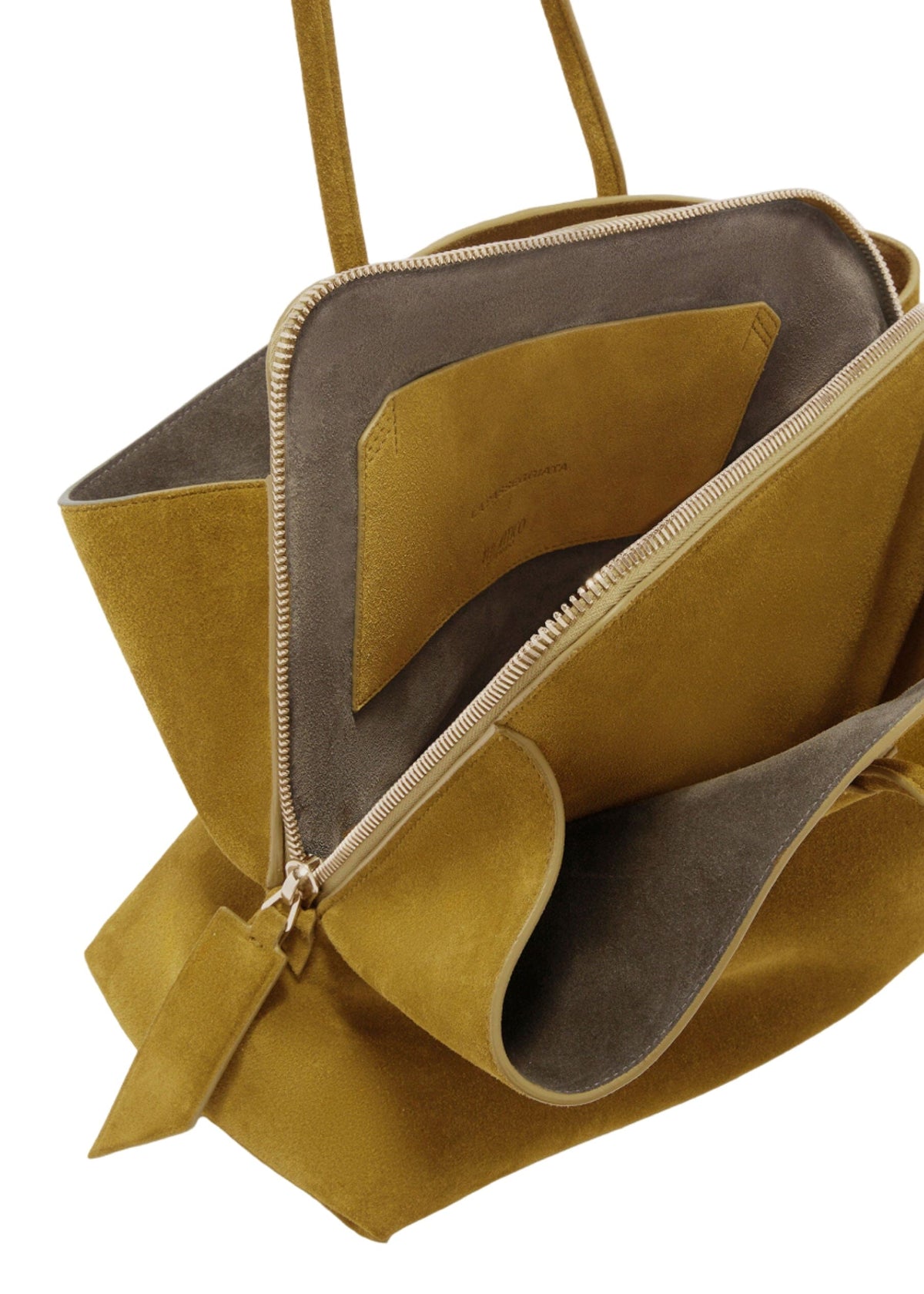 The Attico // "La Passeggiata Medium" Top Suede / Khaki Womens The Attico 